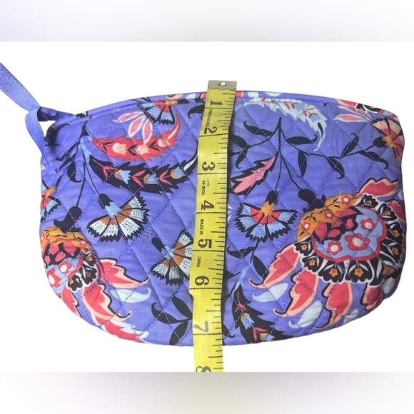 Vera Bradley “MURAL GARDEN” Travel Cosmetic Makeup Case Purple Floral Quilted - Picture 3 of 8